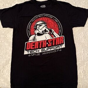 Star Wars Black T-Shirt with Red and White Stormtrooper Graphic